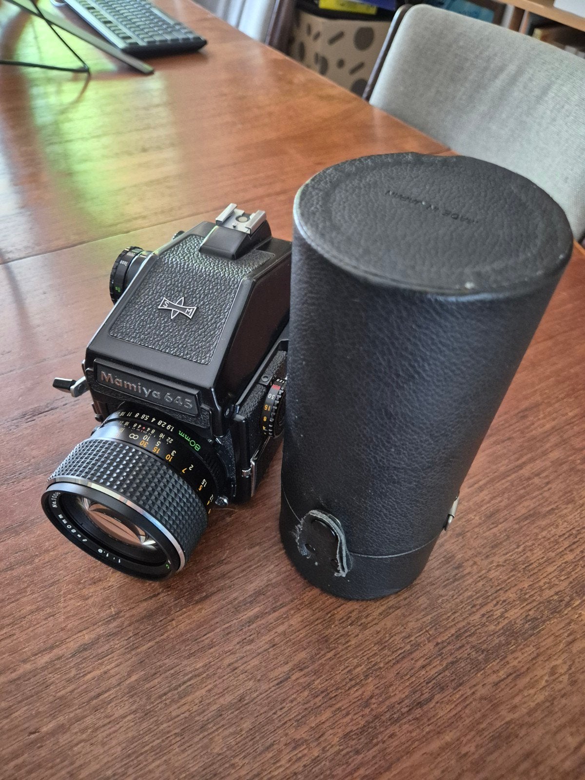 Mamiya 645 met 80mm en 210mm lens, Ophalen, Gebruikt, Spiegelreflex, Overige Merken