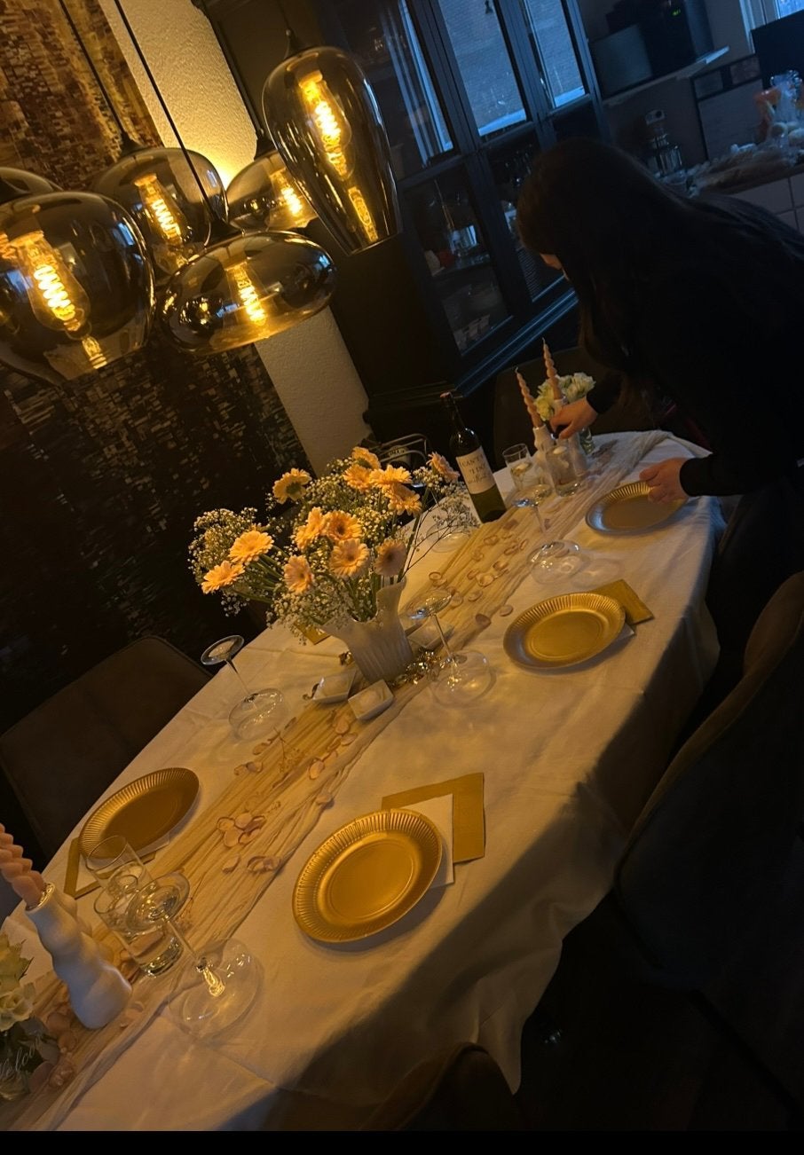 Hanglamp met glazen lampen 9 stuks, Ophalen, Zo goed als nieuw