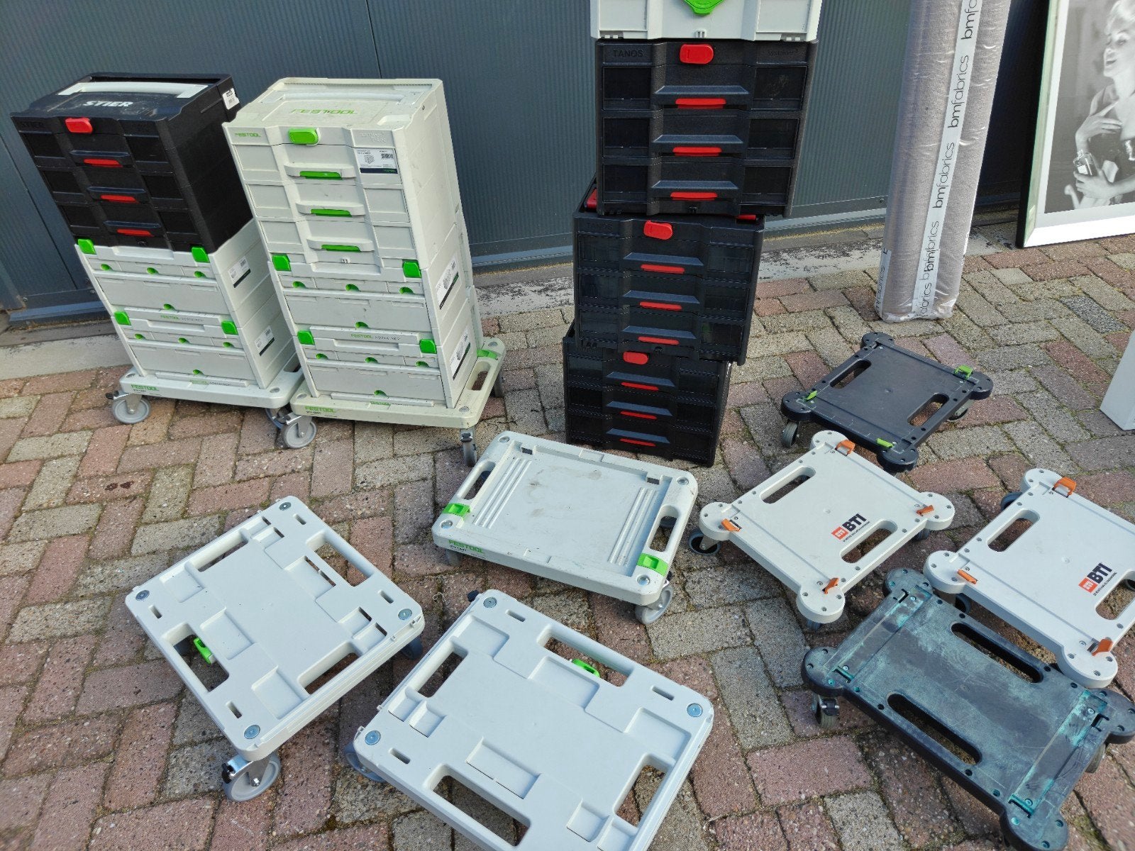 Festool en Stier Systainers en Sortainers met onderstellen, Ophalen, Gebruikt