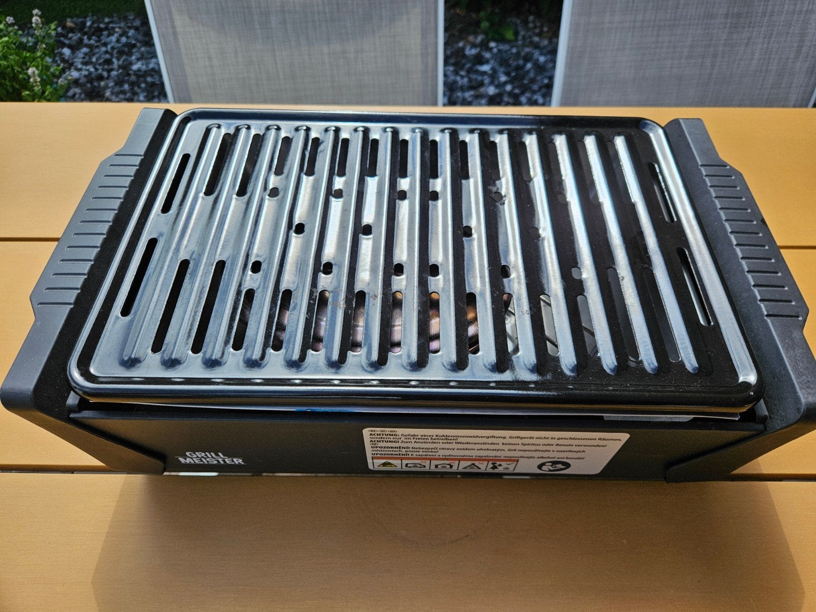 Grillmeister houtskool tafel BBQ, Ophalen, Zo goed als nieuw, Grillmeister