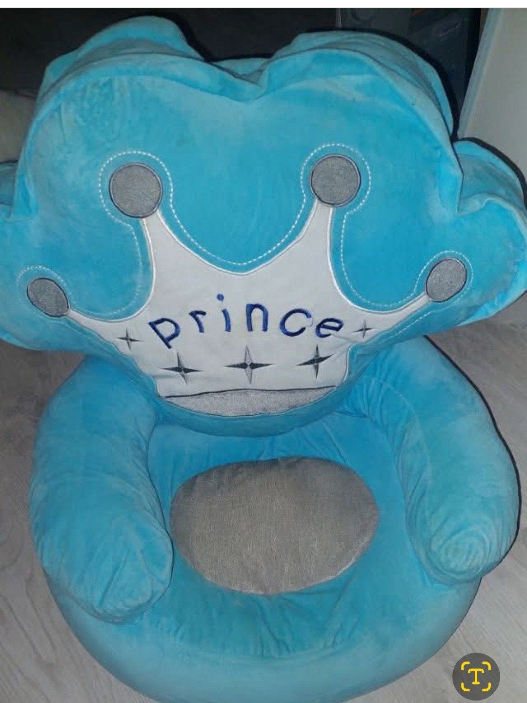Blauwe 'Prince' kinderstoel/zitzak, Kinderen en Baby's, Kinderkamer | Overige Meubels, Ophalen