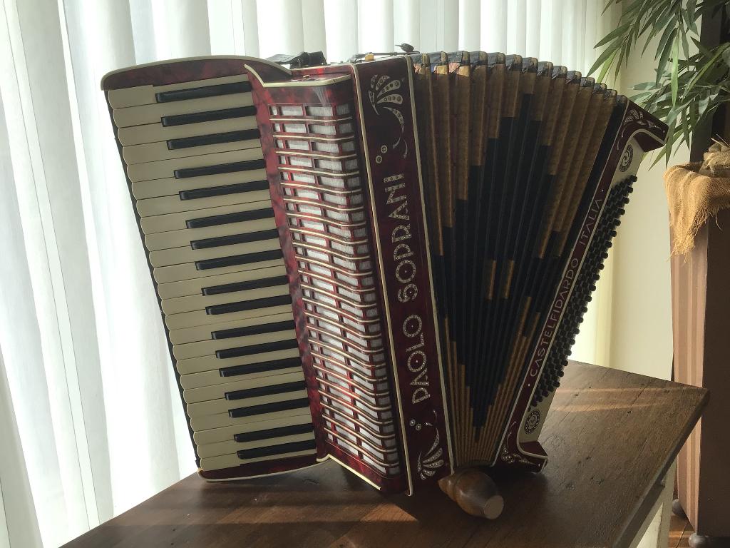 Accordeon playback Bluetooth USB, Muziek en Instrumenten, Accordeons, Overige merken, Gebruikt, 80-bas, Met koffer