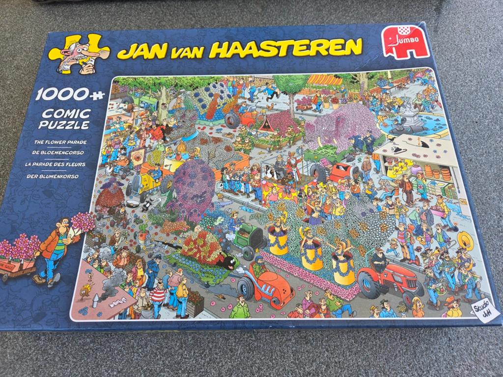 Jan van Haasteren De Bloemencorso 1000+ stukjes€9, Ophalen of Verzenden, Meer dan 1500 stukjes, Nieuw, Legpuzzel