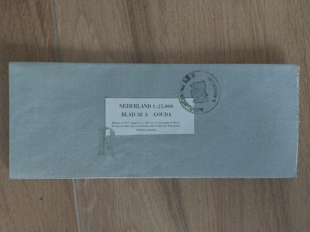 38A Gouda Moordrecht Nieuwekerk Capelle Stafkaart uit 1981, Boeken, Atlassen en Landkaarten, Topografische Dienst Nederland, Ophalen of Verzenden