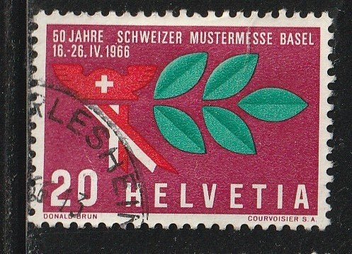 Zwitserland 1966 - Mercury's helm - Lauriertak, Ophalen, Gestempeld