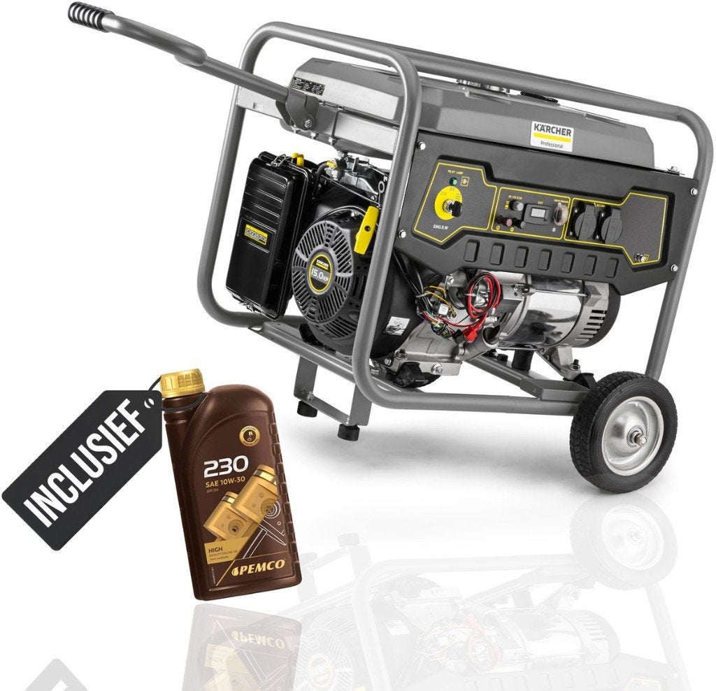 Kärcher PGG3/1 generator, 3000 Watt, 4 takt, startmotor, Ophalen, Benzine, Geluidgedempt, Karcher