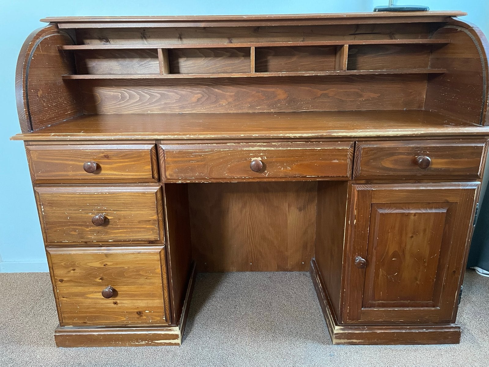Gratis af te halen: Vintage houten secretaire, Ophalen, Gebruikt, Secretaire, Hout