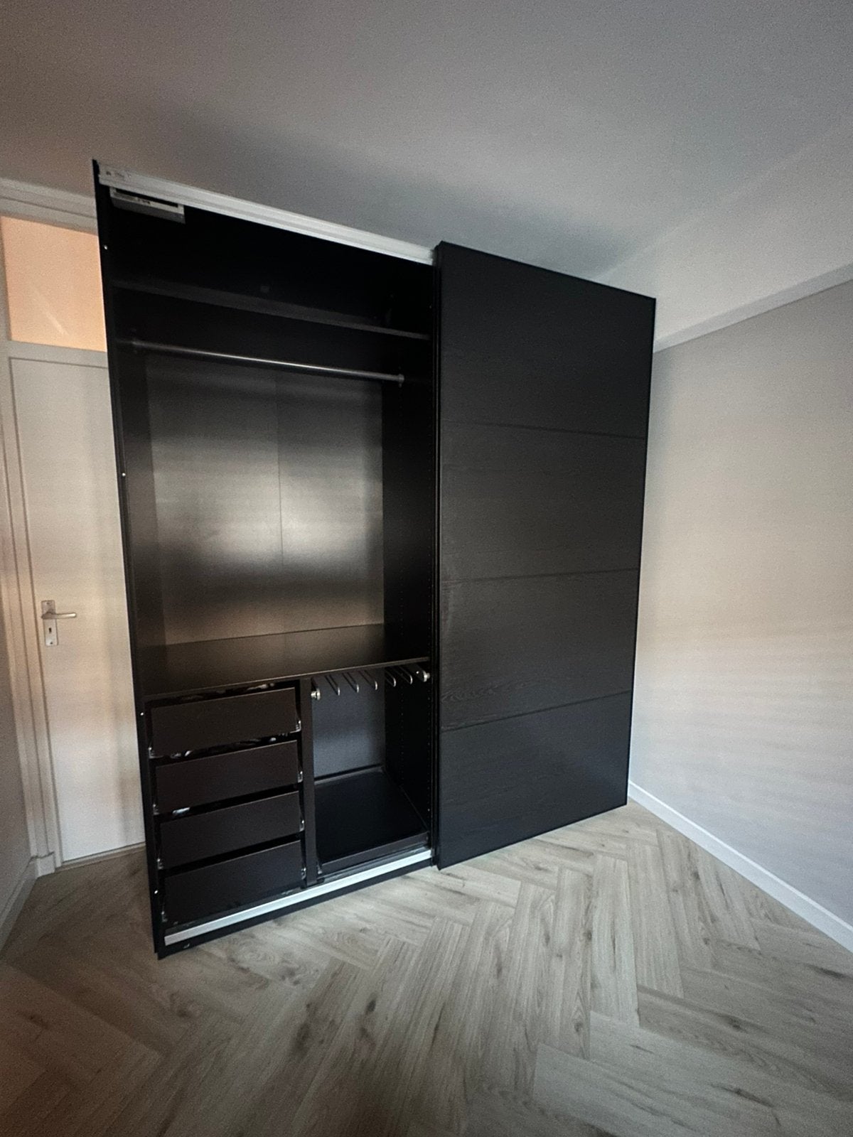 IKEA PAX Kast - Donkerbruin met Schuifdeuren, Huis en Inrichting, Kasten | Kledingkasten, Ophalen, 200 cm of meer, 150 tot 200 cm
