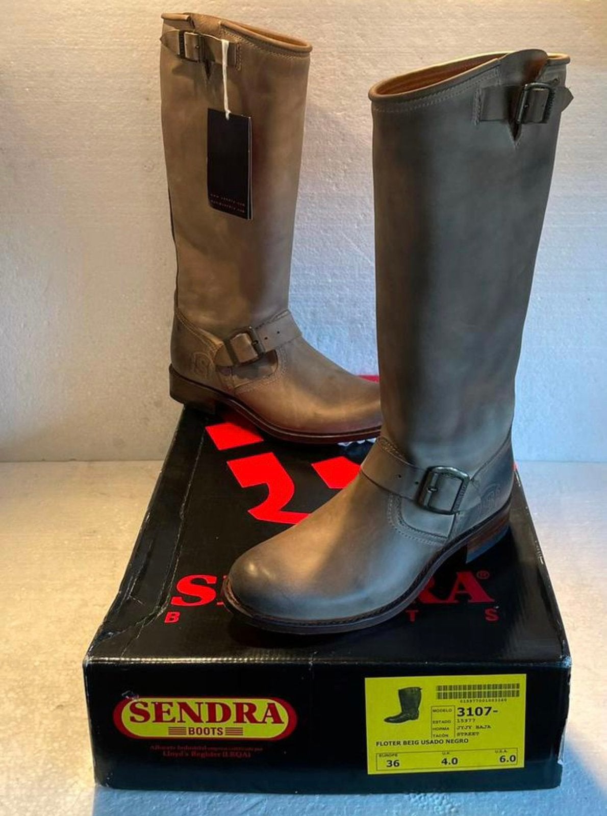 Sendra design hoge dames laarzen boots bruin grijs 36 nieuw!, Ophalen of Verzenden, Bruin, Hoge laarzen