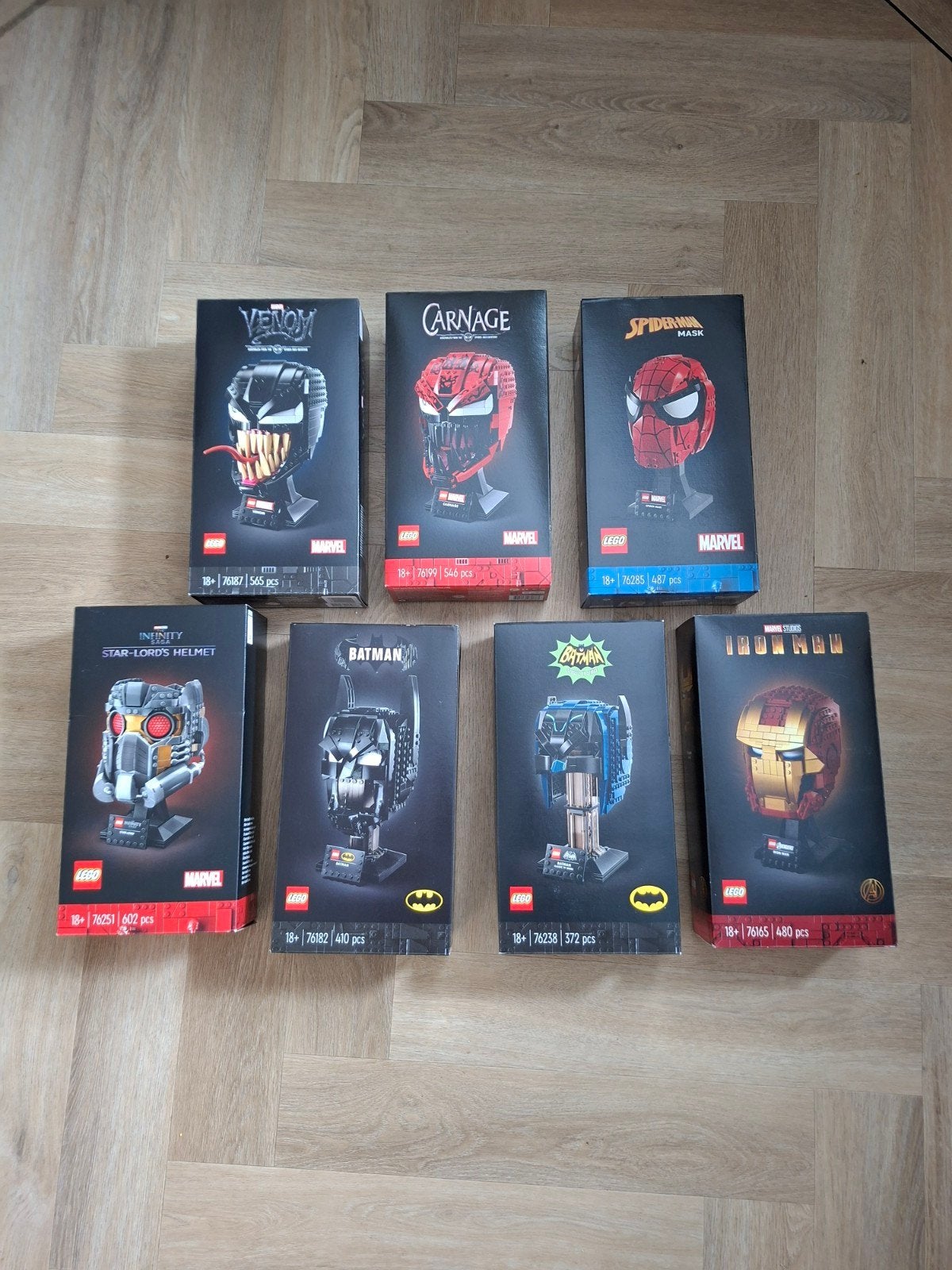 LEGO Marvel & DC Helmen Collectie - super compleet, Ophalen of Verzenden, Zo goed als nieuw