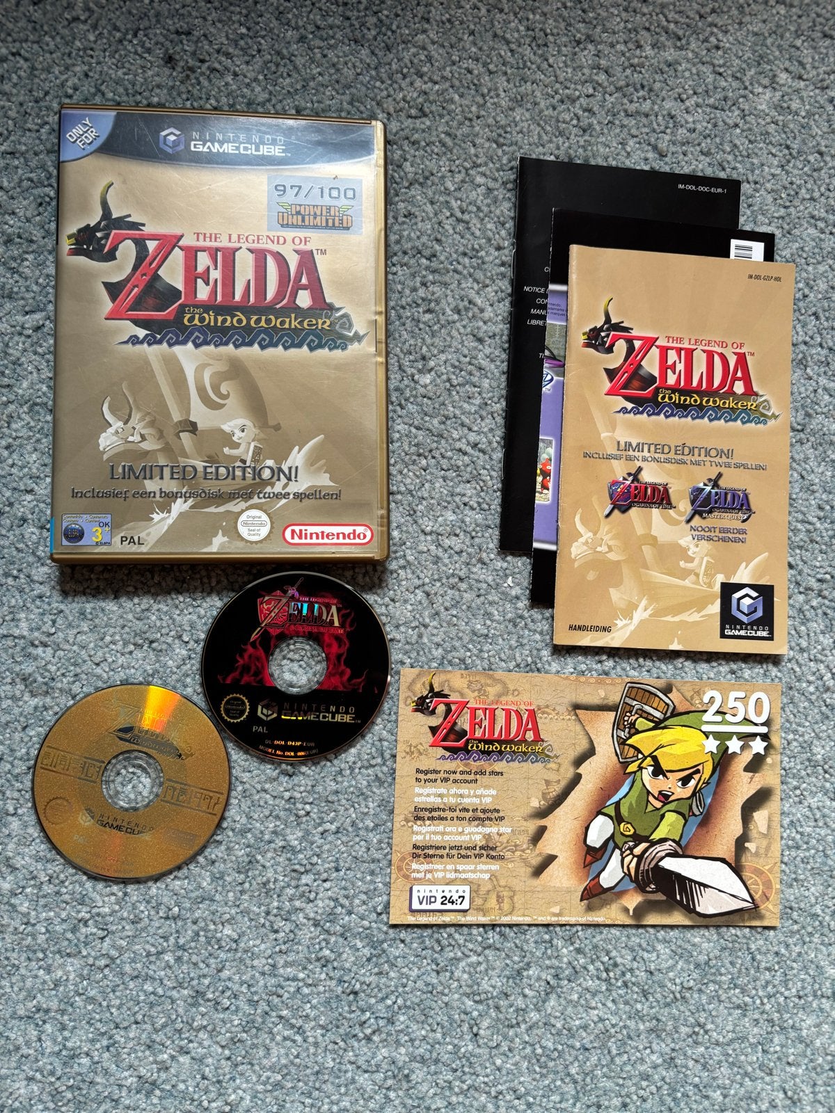The Legend of Zelda Wind Waker Limited Edition GameCube, Spelcomputers en Games, Games | Nintendo GameCube, Zo goed als nieuw