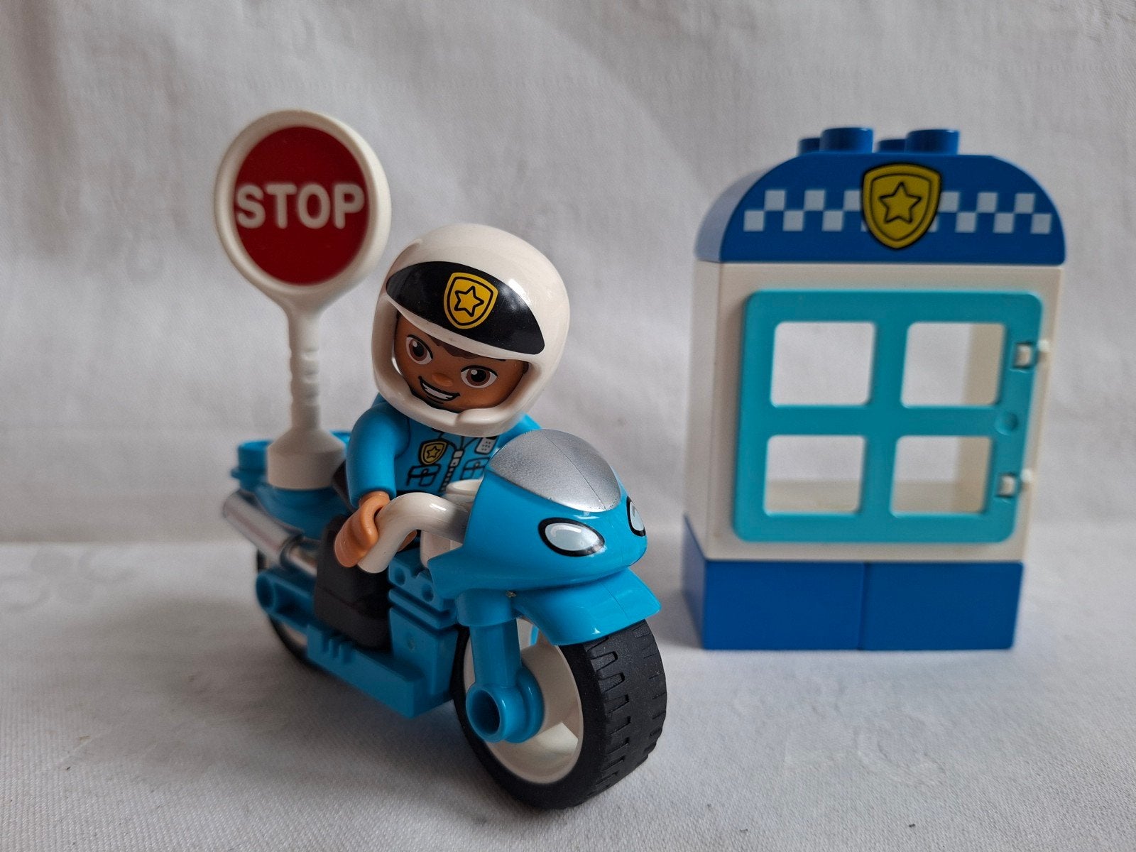 Duplo Politie motor politiemotor met agent set 10900, Ophalen of Verzenden, Zo goed als nieuw, Duplo, Complete set