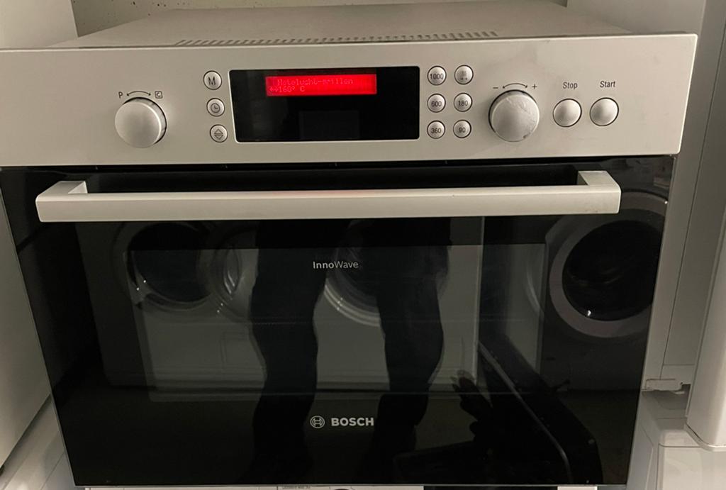 Bosch inbouw combi magnetron 45 cm, Ophalen of Verzenden, Zo goed als nieuw, Hete lucht, Inbouw