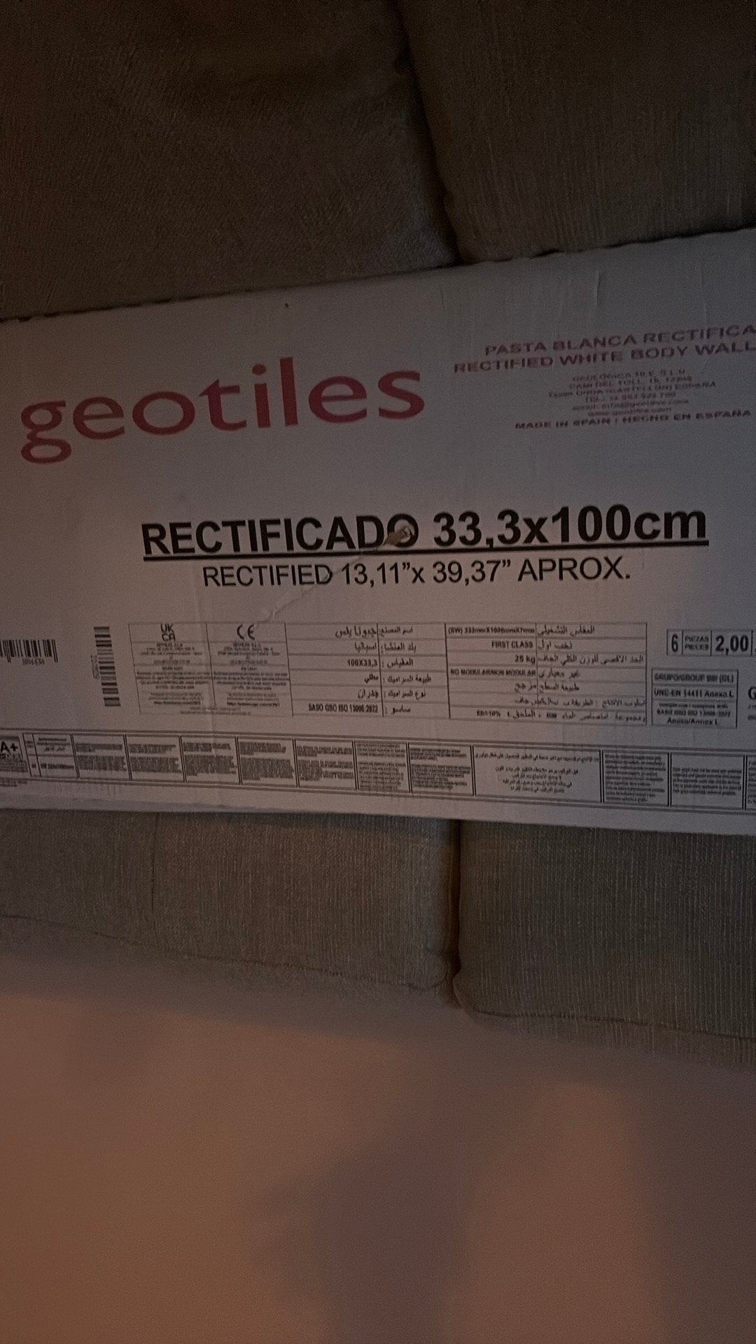 Geo Tiles Eddystone Blanco, Doe-het-zelf en Verbouw, Tegels, Nieuw, Ophalen of Verzenden, Minder dan 20 cm, Minder dan 5 m²