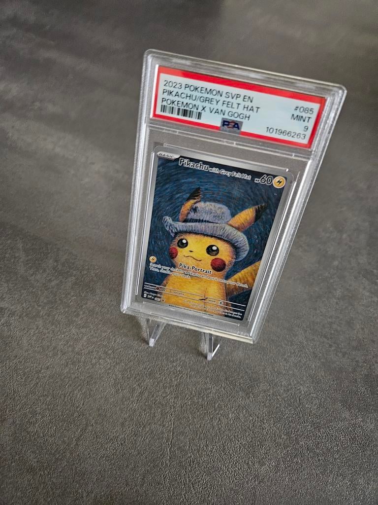 Pikachu van gogh PSA 9, Ophalen of Verzenden, Zo goed als nieuw, Losse kaart