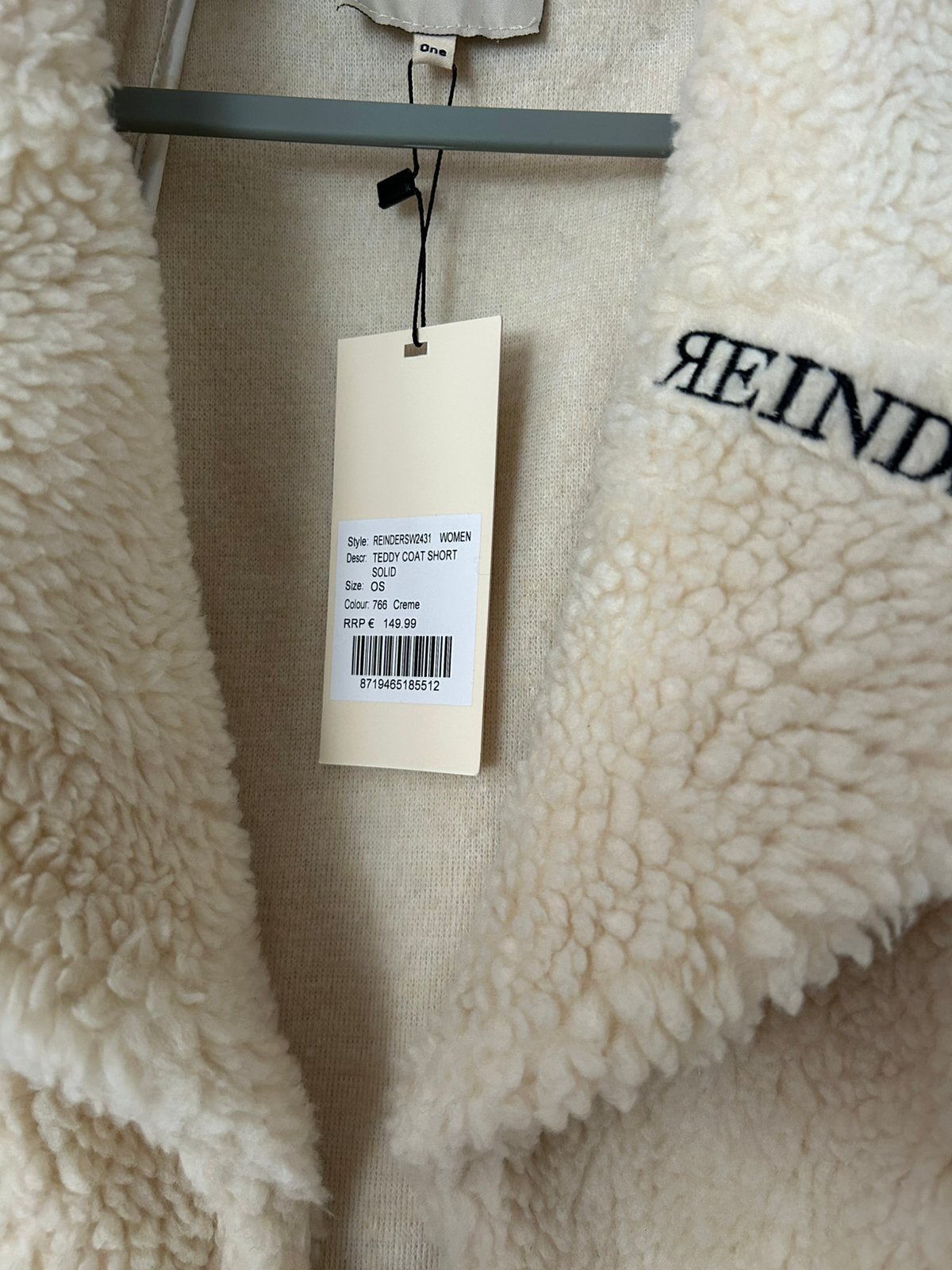 Reinders Teddy Jas Nieuw met Prijskaartje - Maat L/40, Ophalen of Verzenden, Nieuw, Maat 38/40 (M), Beige
