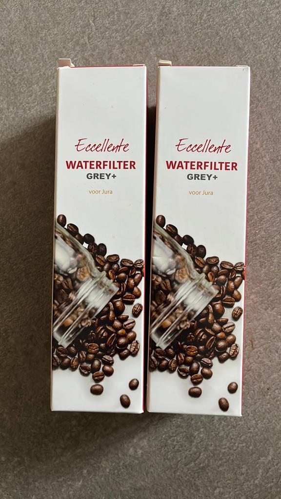 2x Eccellente Waterfilter Grey+ voor Jura - Nieuw & Ongeopen, Witgoed en Apparatuur, Koffiemachine-accessoires, Ophalen, Nieuw