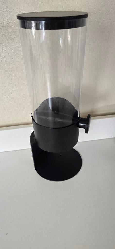 Handige Cereal Dispenser - Zwart en Transparant, Overige typen, Kunststof, Ophalen of Verzenden, Zo goed als nieuw
