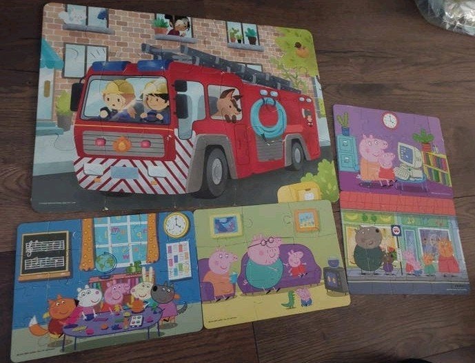 Peppa Pig en Cars puzzels voor kinderen aantal 16, Ophalen, 10 tot 50 stukjes, Gebruikt