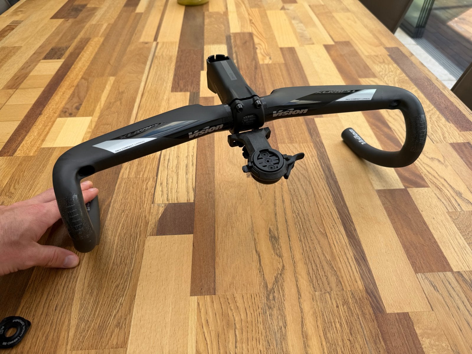 Vision Trimax Carbon Aero cockpit - Zo goed als nieuw, Stuur, Ophalen of Verzenden, Zo goed als nieuw, Racefiets