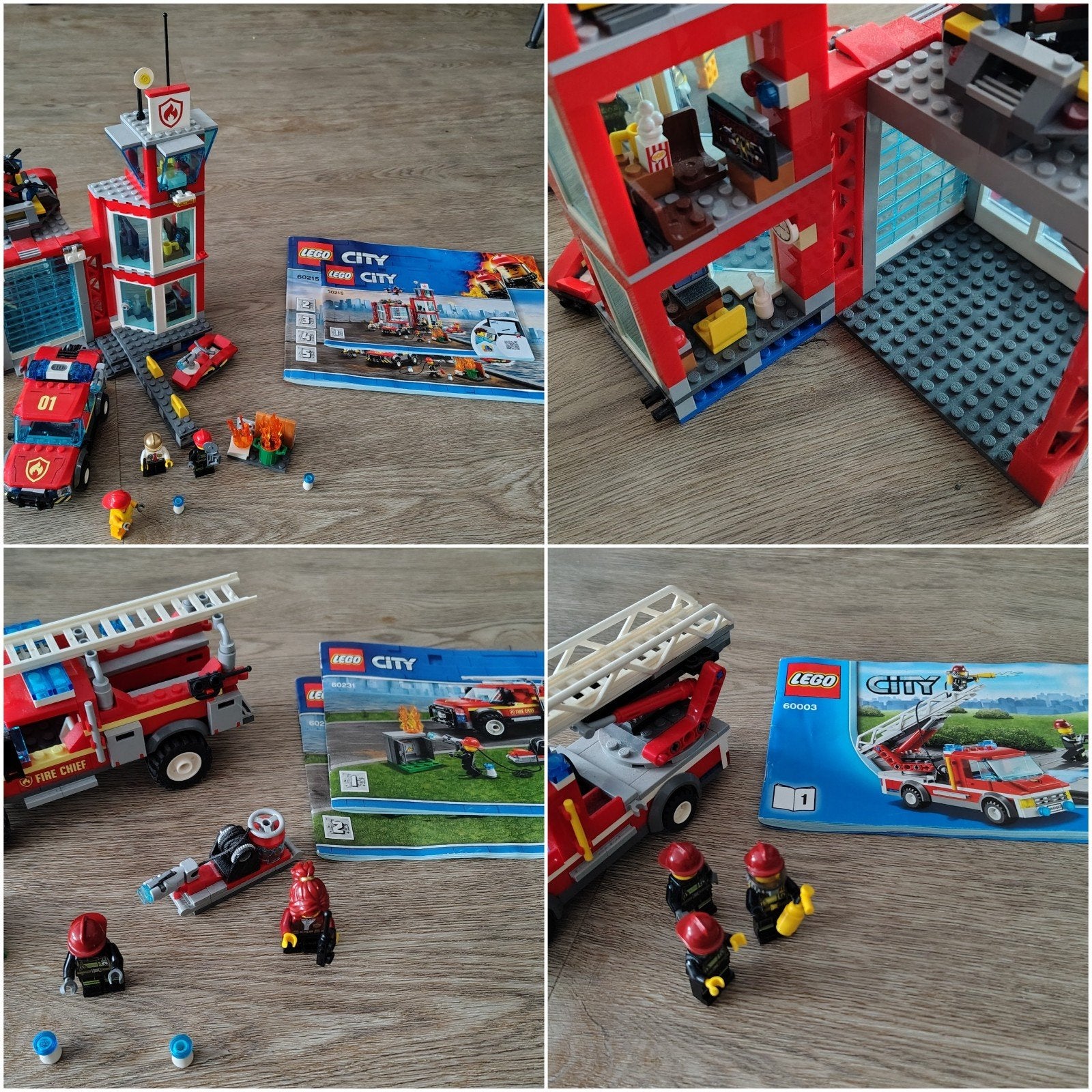 Lego brandweer drie sets 60215 60231 60003, Complete set, Overige typen, Ophalen of Verzenden, Zo goed als nieuw