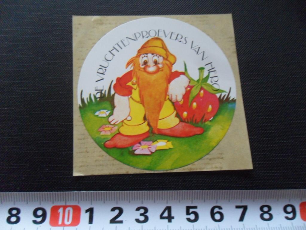 sticker Kabouter De Vruchtenpoeders van HERO, Verzamelen, Stickers, Ophalen, Zo goed als nieuw