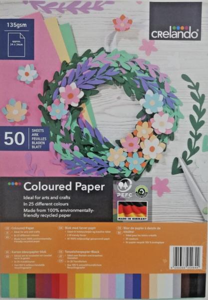 Crelando 135 g gekleurd papier - 50 vellen - Nieuw -, Ophalen of Verzenden, Nieuw