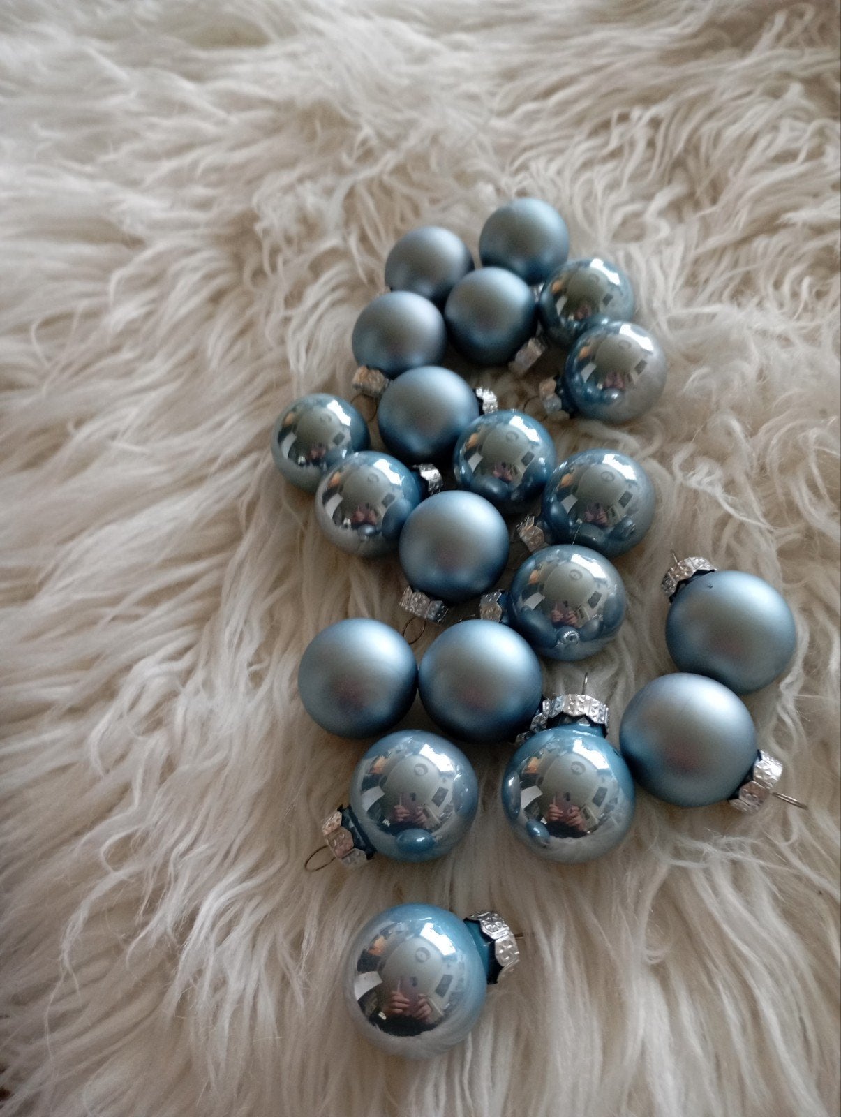 19 KLEINE KERSTBALLEN LICHT BLAUW GLAS NU 5€ ZIE FOTO,S, Diversen, Ophalen of Verzenden