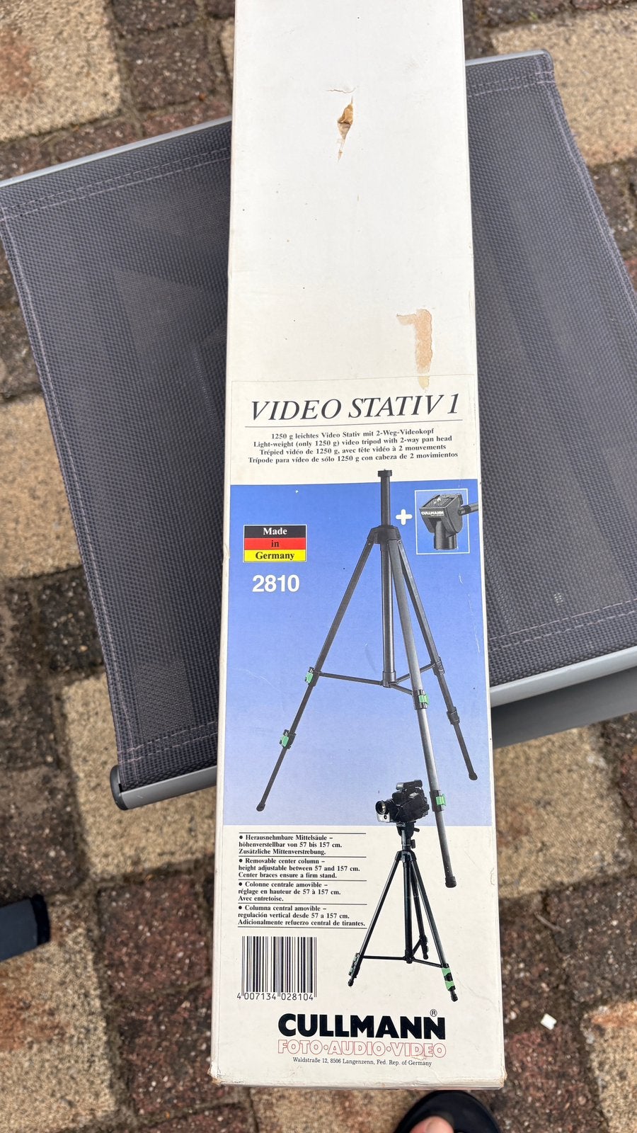 Cullmann Video Stativ 1 (2810) – zo goed als nieuw, Ophalen, Driepoot, Zo goed als nieuw, 150 tot 175 cm