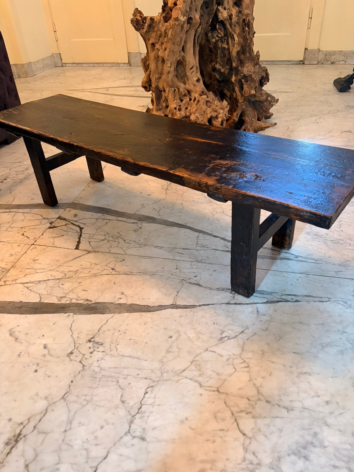 Mooi nostalgisch houten bankje wegens verhuizing te koop!, Ophalen, Zo goed als nieuw, Hout