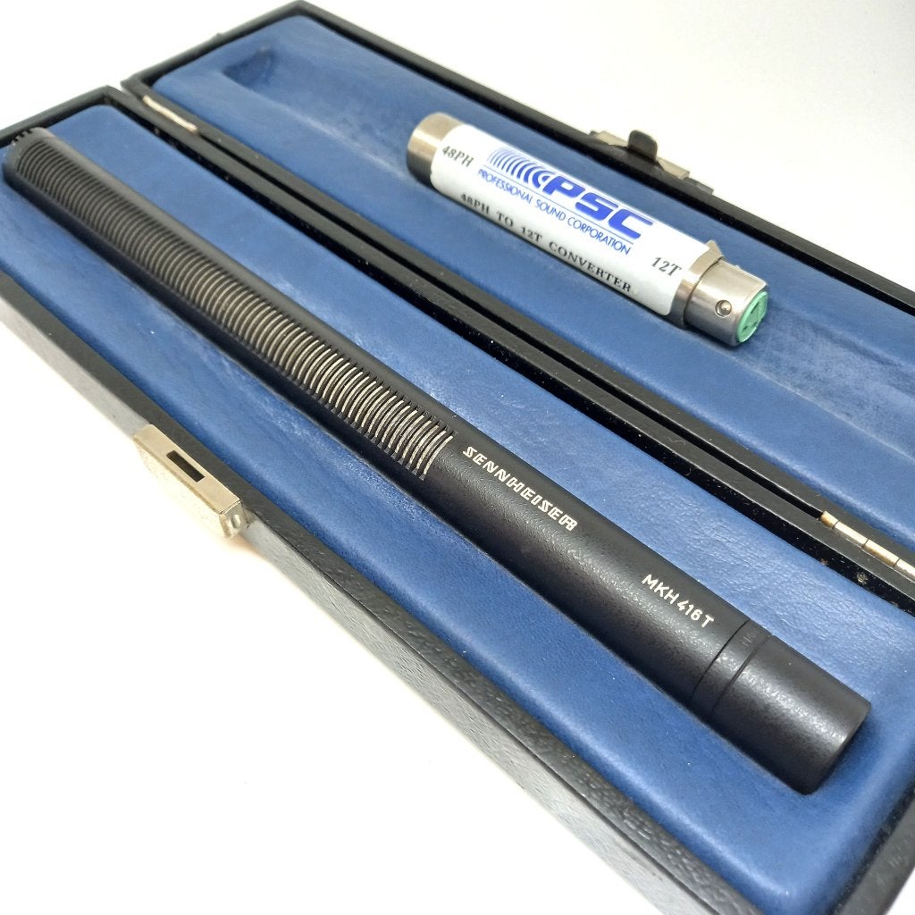 Vintage Sennheiser MKH 416 T shotgun microfoon met koffertje, Ophalen of Verzenden, Zo goed als nieuw, Overige typen