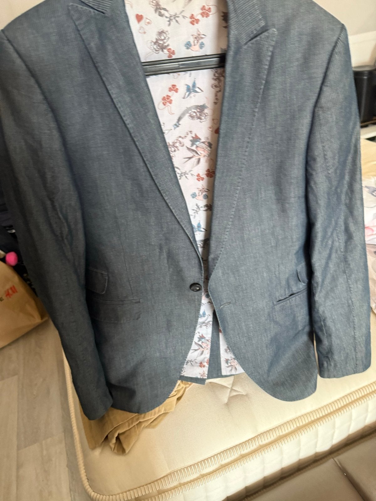 Hans Ubbink colbert met unieke voering, Ophalen of Verzenden, Zo goed als nieuw, Overige maten, Blauw