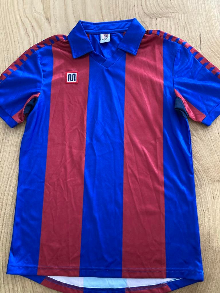 Meyba retro shirt Barcelona 1989-1991, Ophalen of Verzenden, Zo goed als nieuw, Maat 46 (S) of kleiner, Blauw