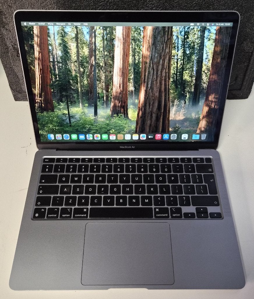 MacBook Air "Core i3" 1.1 13" 2020 256GB SSD 8GB Space Gray, Gebruikt, 256 GB, Qwerty, 13 inch