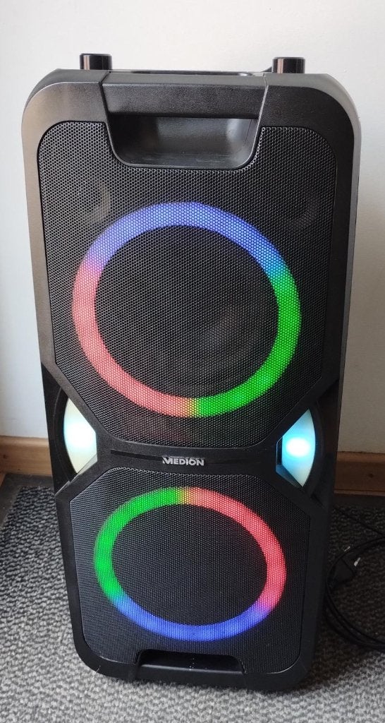 Party speaker MD44468 van Medion, Gebruikt, Party speaker, Basreflex, 60 tot 120 watt