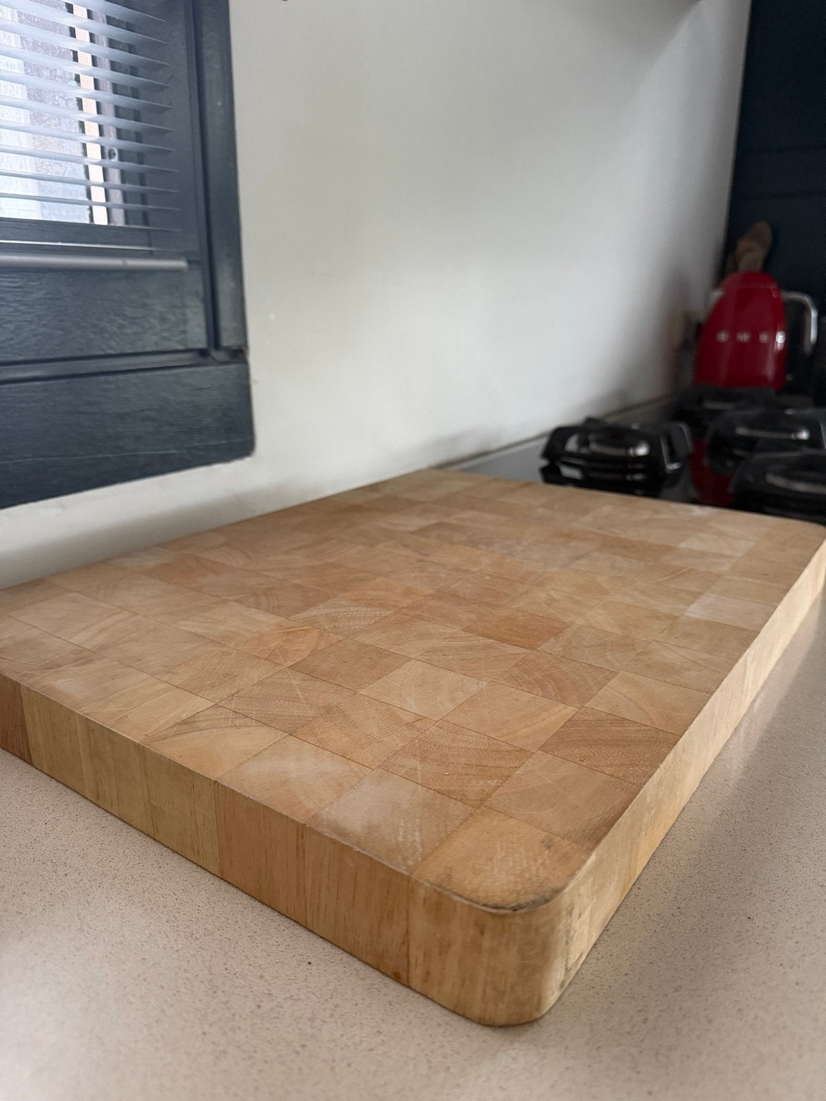 Massief Houten Snijblok - 48x36x4 cm, Ophalen, Gebruikt, Hout, Snij-/serveerplank