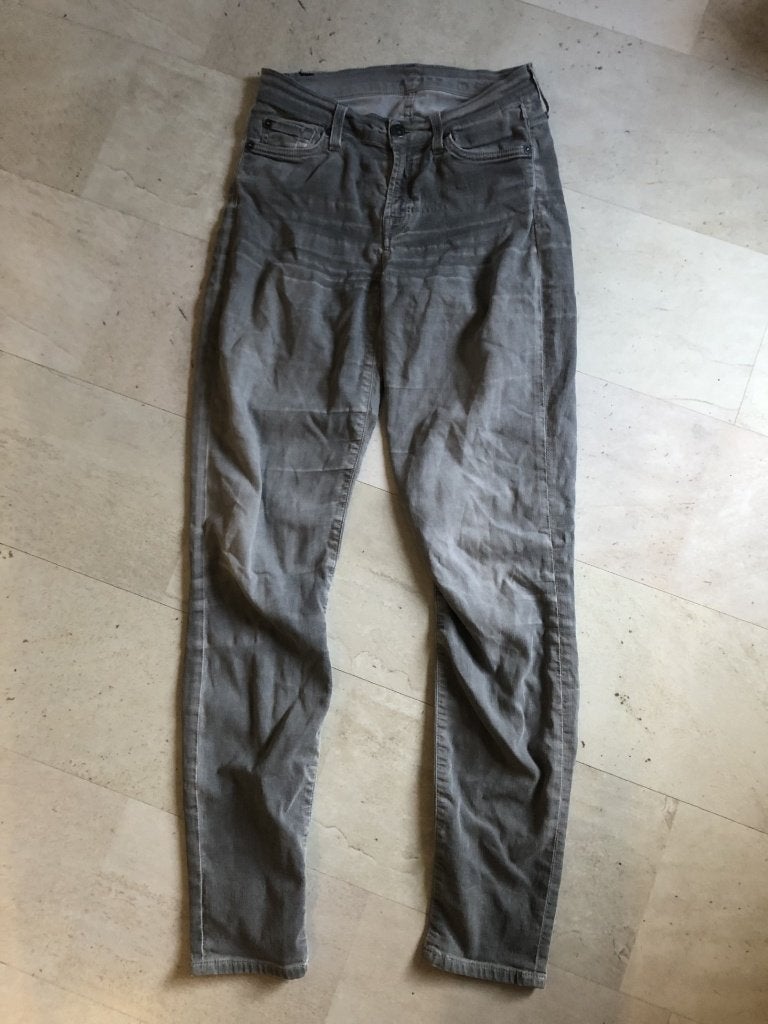 V) br32  7 for all mankind licht grijze jeans stretch 25, Verzenden, Zo goed als nieuw, W27 (confectie 34) of kleiner, Grijs