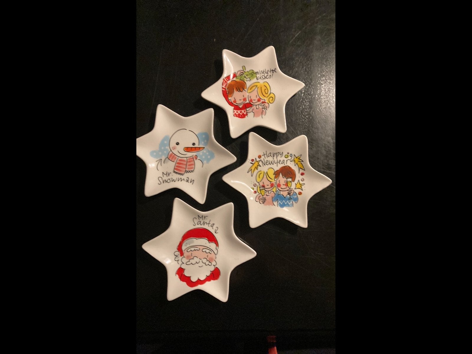Blond Amsterdam kerst petitfourschaaltjes nieuw uit kast, Ophalen, Zo goed als nieuw, Aardewerk, Schaal of Schalen