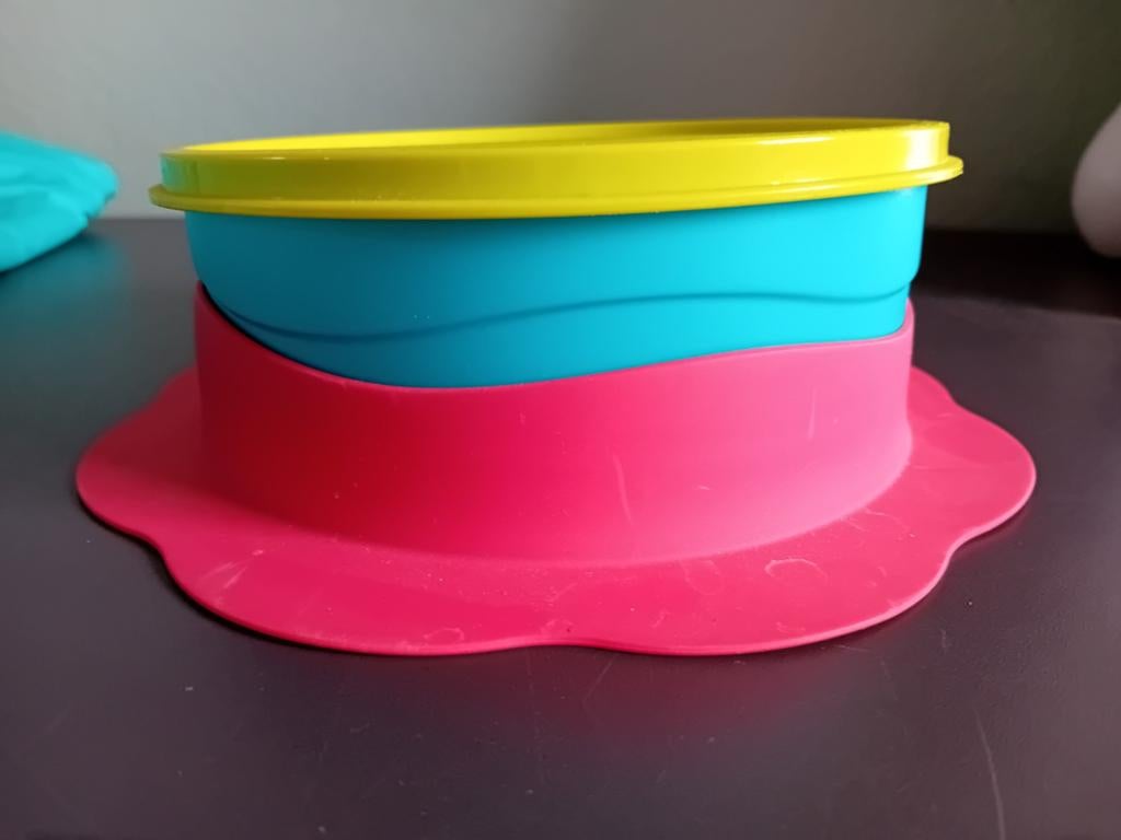 Tupperware peuterbord, Ophalen of Verzenden, Geel, Schaal