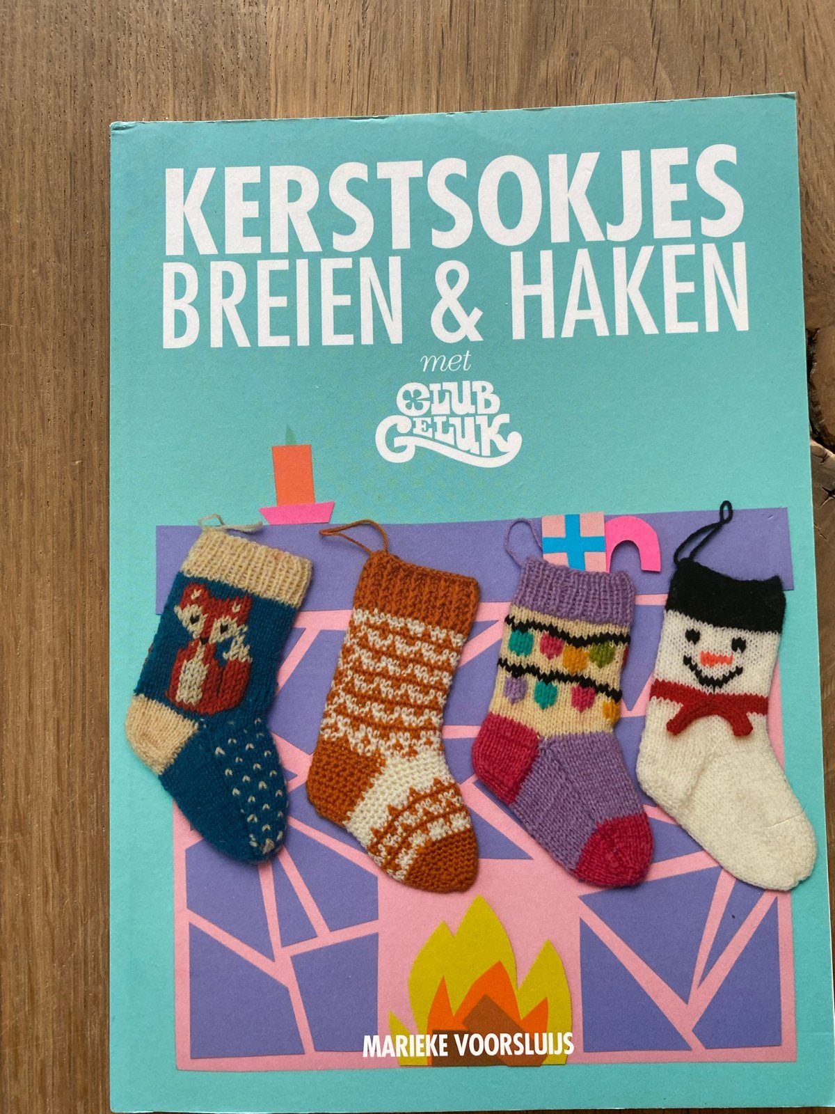 Kerstsokjes Breien & Haken met Club Geluk- Marieke Voorsluis, Ophalen of Verzenden, Gebruikt, Breien of Haken, Patroon of Boek