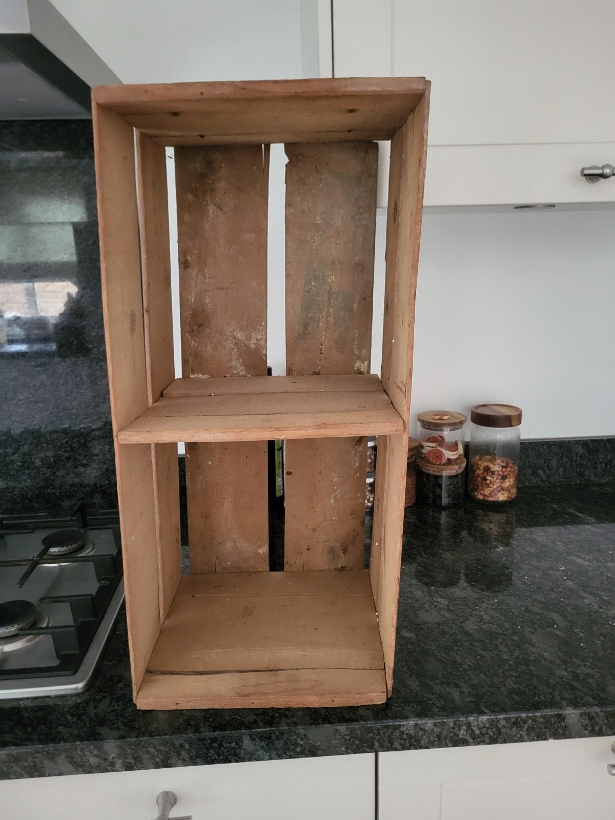 Vintage houten fruitkistje / wandrek Fabregat Naranjas, Antiek en Kunst, Curiosa en Brocante, Ophalen of Verzenden