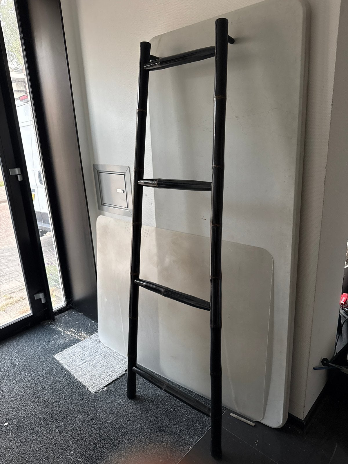 Decoratieve bamboe ladder - Zwart, Doe-het-zelf en Verbouw, Ophalen, Gebruikt, Ladder, 2 tot 4 meter