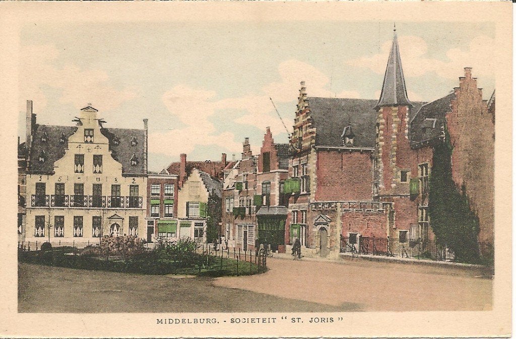 Middelburg - Sociëteit "St. Joris" - Oude Ansichtkaart, Ophalen of Verzenden, Voor 1920, Ongelopen, Zeeland