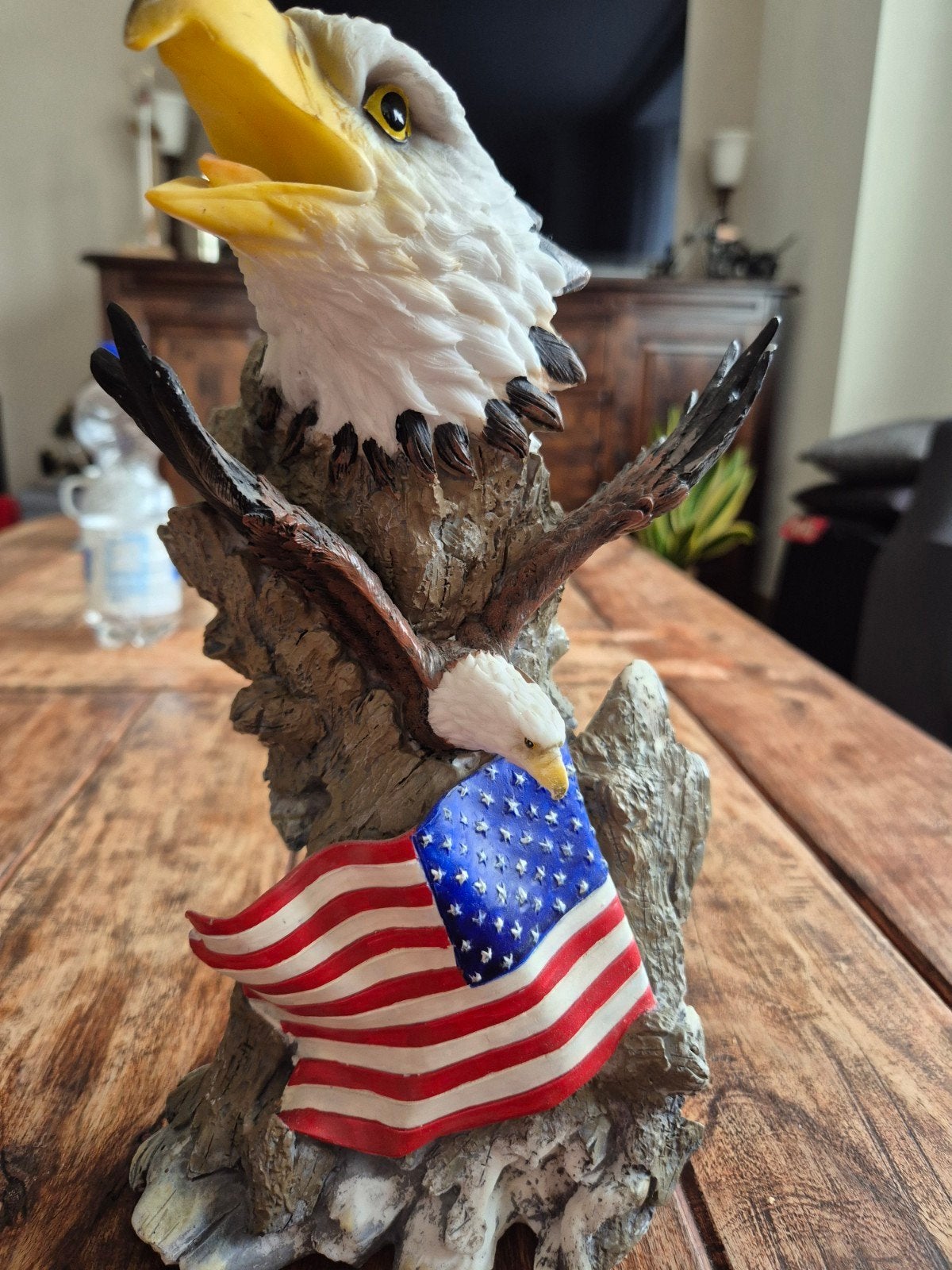 Amerikaanse Adelaar met Vlag Decoratie, Ophalen of Verzenden, Zo goed als nieuw, Meerkleurig, Vintage