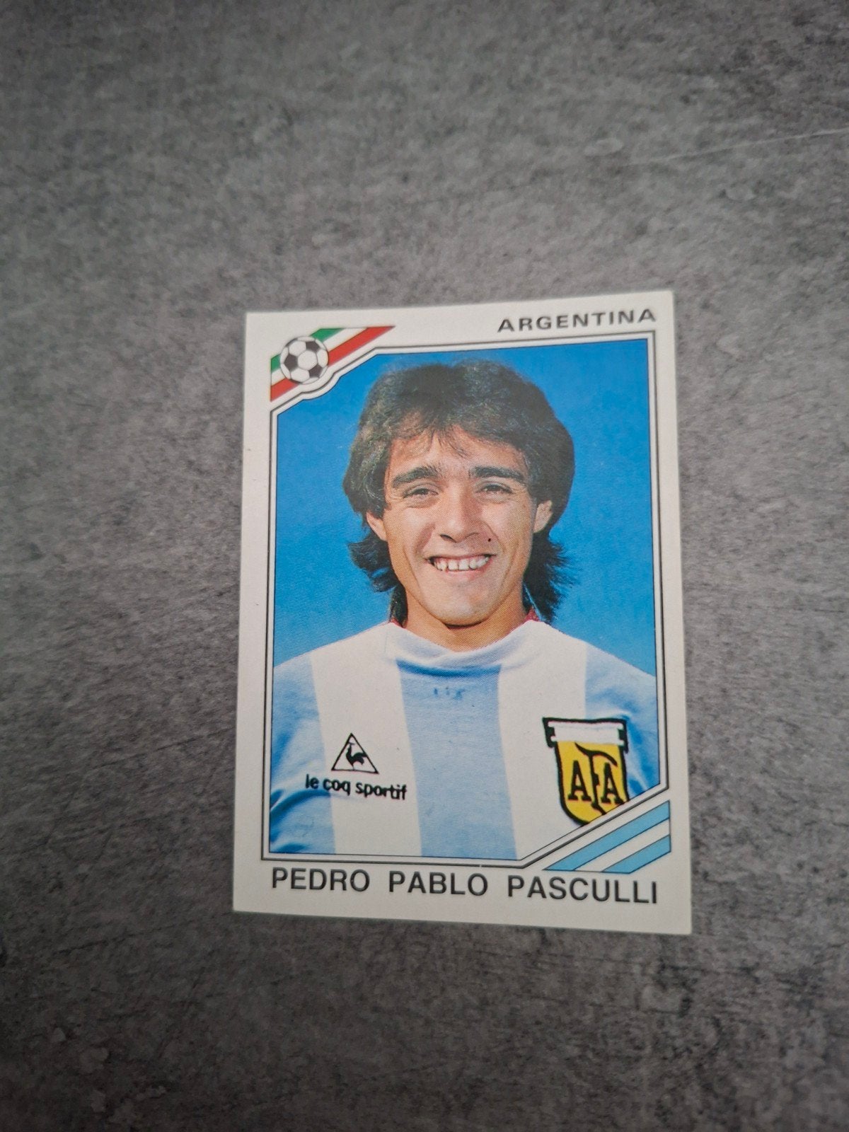 Panini sticker WK 86 Mexico. Pedro Pablo Pasculli Argentinië, Verzenden, Zo goed als nieuw, Sticker