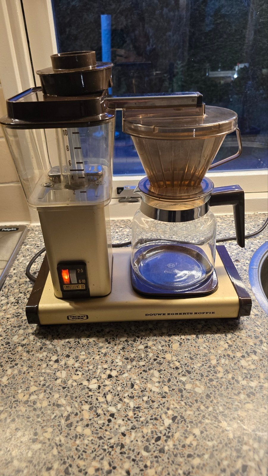 DE Moccamaster Techni Vorm Mocca Master, Ophalen, Gebruikt, Koffiemachine, Gemalen koffie