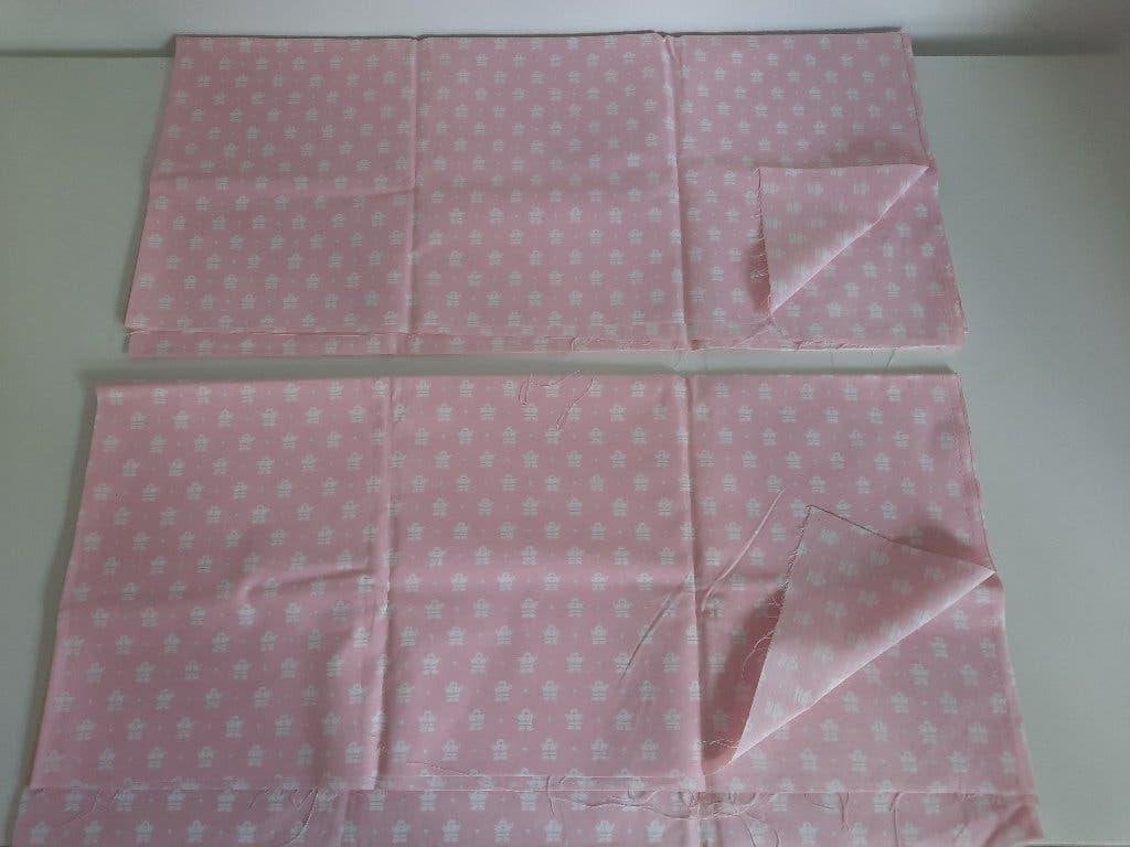 roze chintz met eskimo 2 x 140 cm van 150 cm breed, Overige materialen, 120 cm of meer, Ophalen of Verzenden, Roze