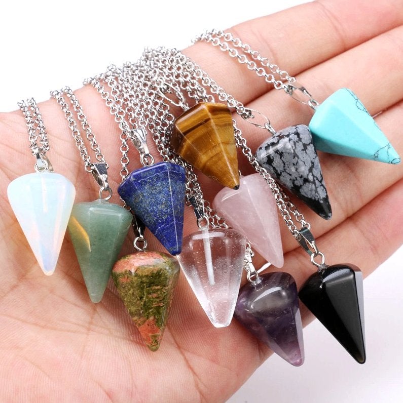 Healing Steen Ketting / Reiki Chakra Energie Quartz Kristal, Verzenden, Nieuw, Steen of Mineraal, Met hanger