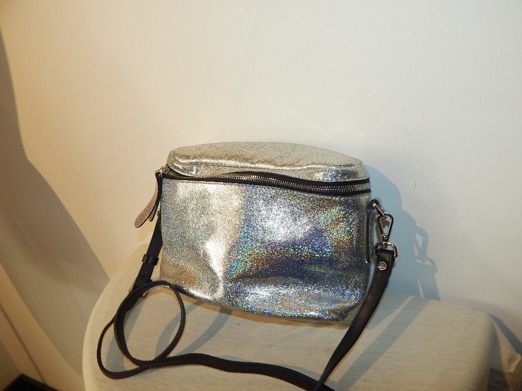 Gianni Chiarini zilveren schoudertas glitter look Nieuw, Sieraden, Tassen en Uiterlijk, Tassen | Damestassen, Verzenden, Nieuw