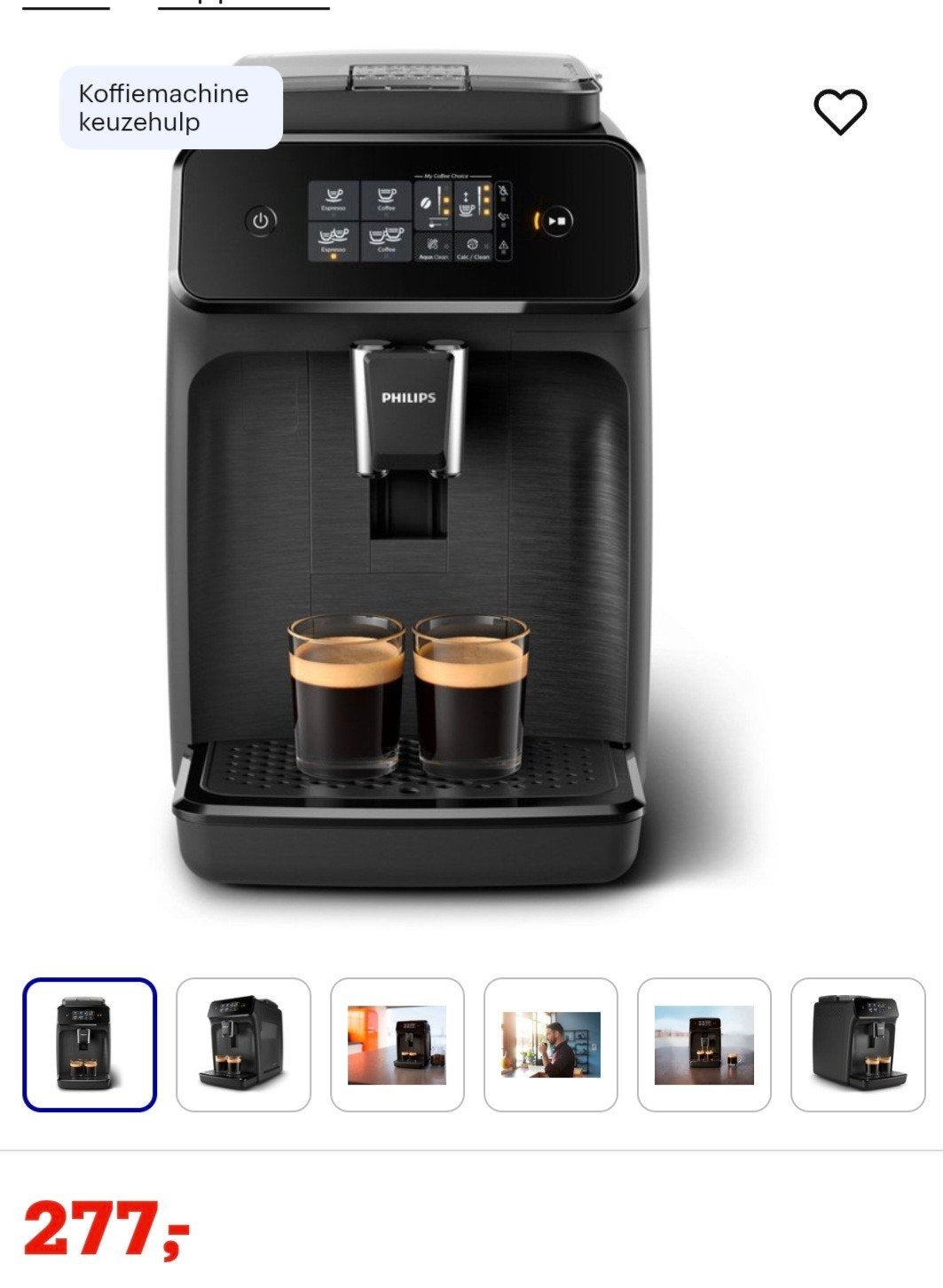 Philips Volautomatische Espressomachine - Zo goed als nieuw, Ophalen, Zo goed als nieuw, Espresso apparaat, Koffiebonen